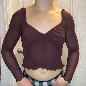 Woman’s Dark Purple Long Sleeve Top